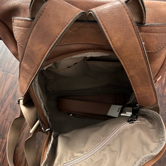 Brown Leather Backpack - Picture 4 of 7